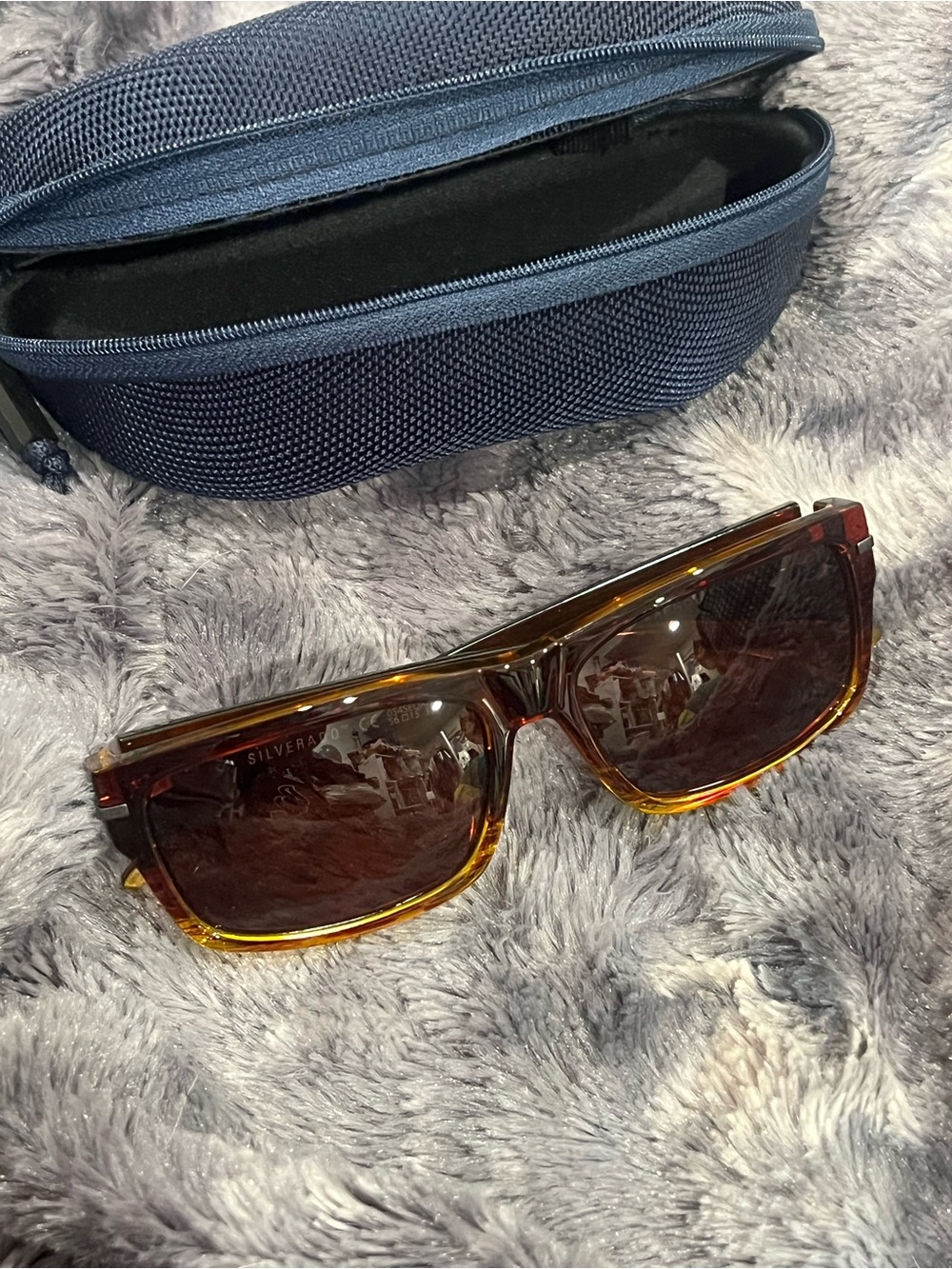 Men's Toiletry Sunglasses Case Set - Navy Case with Tortoiseshell Sunglasses